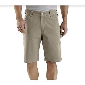 NEW Carhartt Rugged Flex Relaxed Fit size 40 Canvas Utility Work Short Tan/Khaki